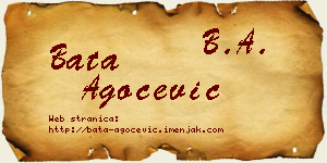 Bata Agočević vizit kartica